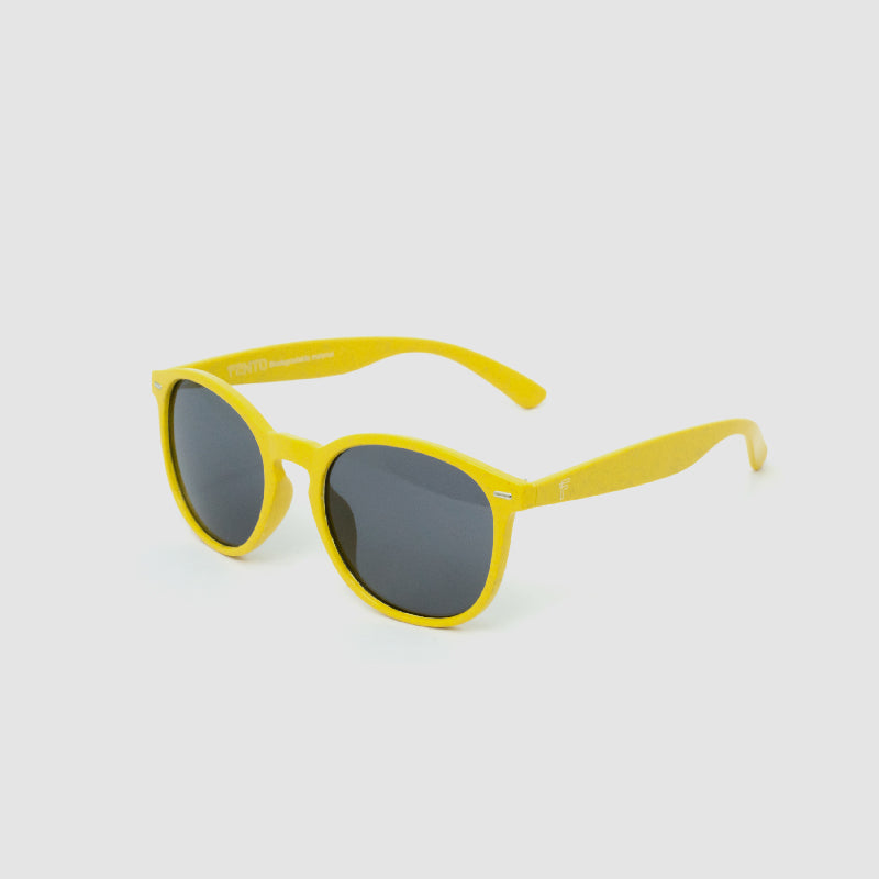Round Wheat Sunglasses - Yellow