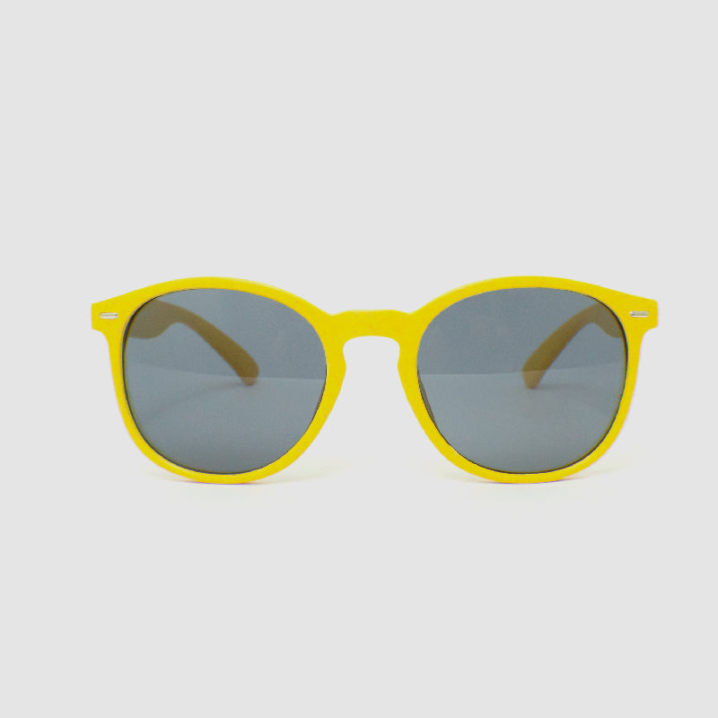 Round Wheat Sunglasses - Yellow