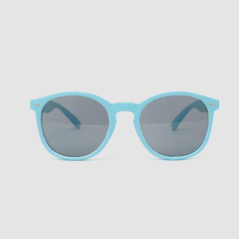 Round Wheat Sunglasses - Blue