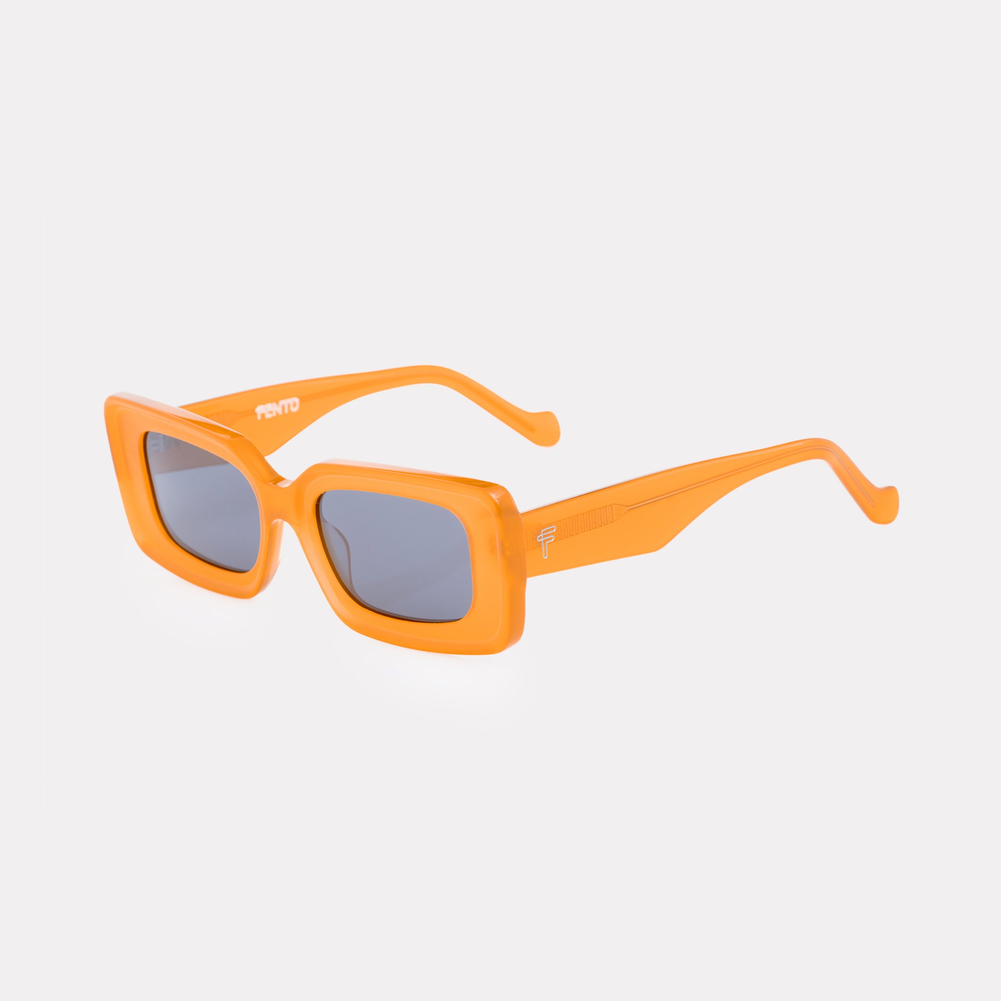 Cameron Orange sunglasses – frontal angle showcasing bright acetate frame.