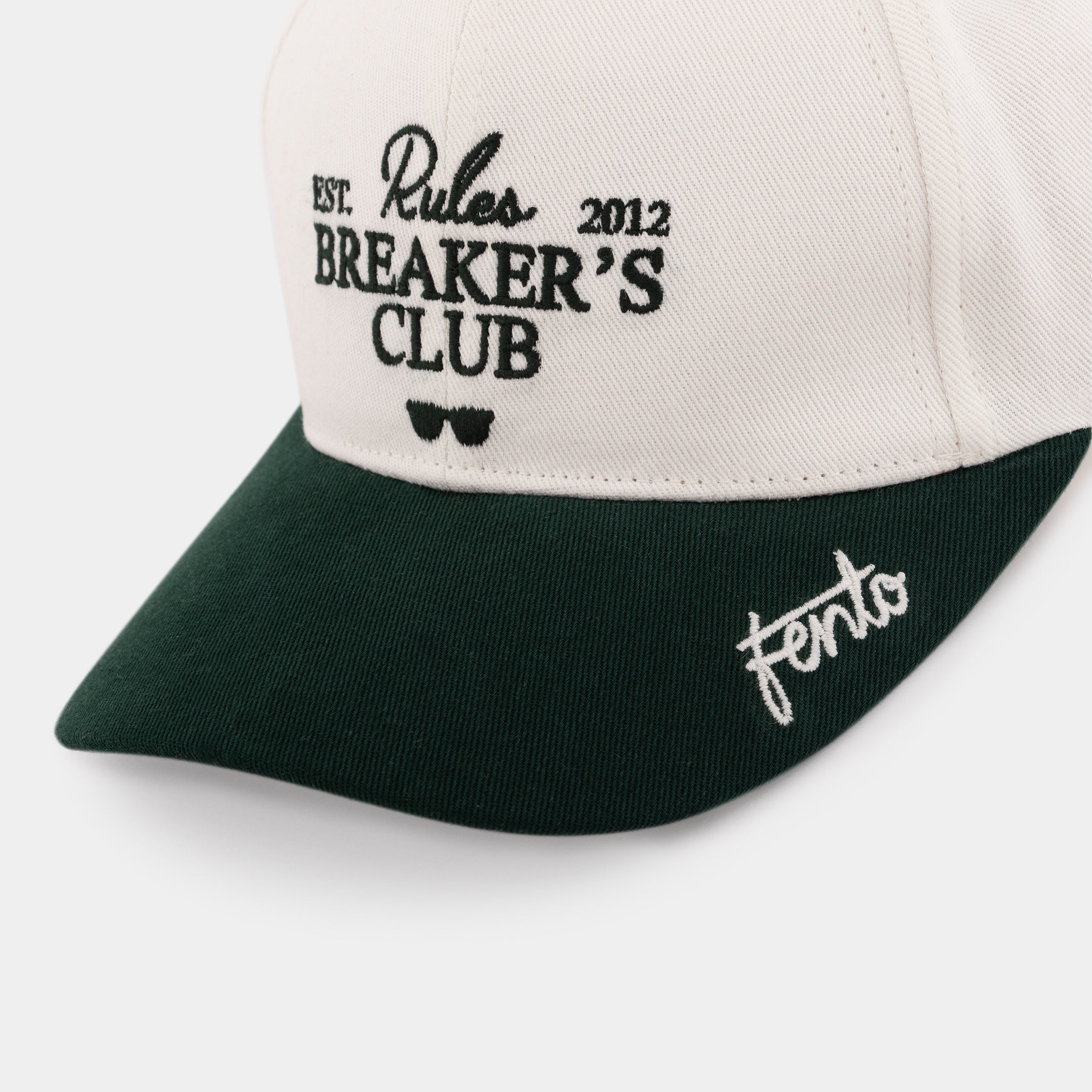 Fento Rules Breakers green – bold cap with structured crown and signature identity.