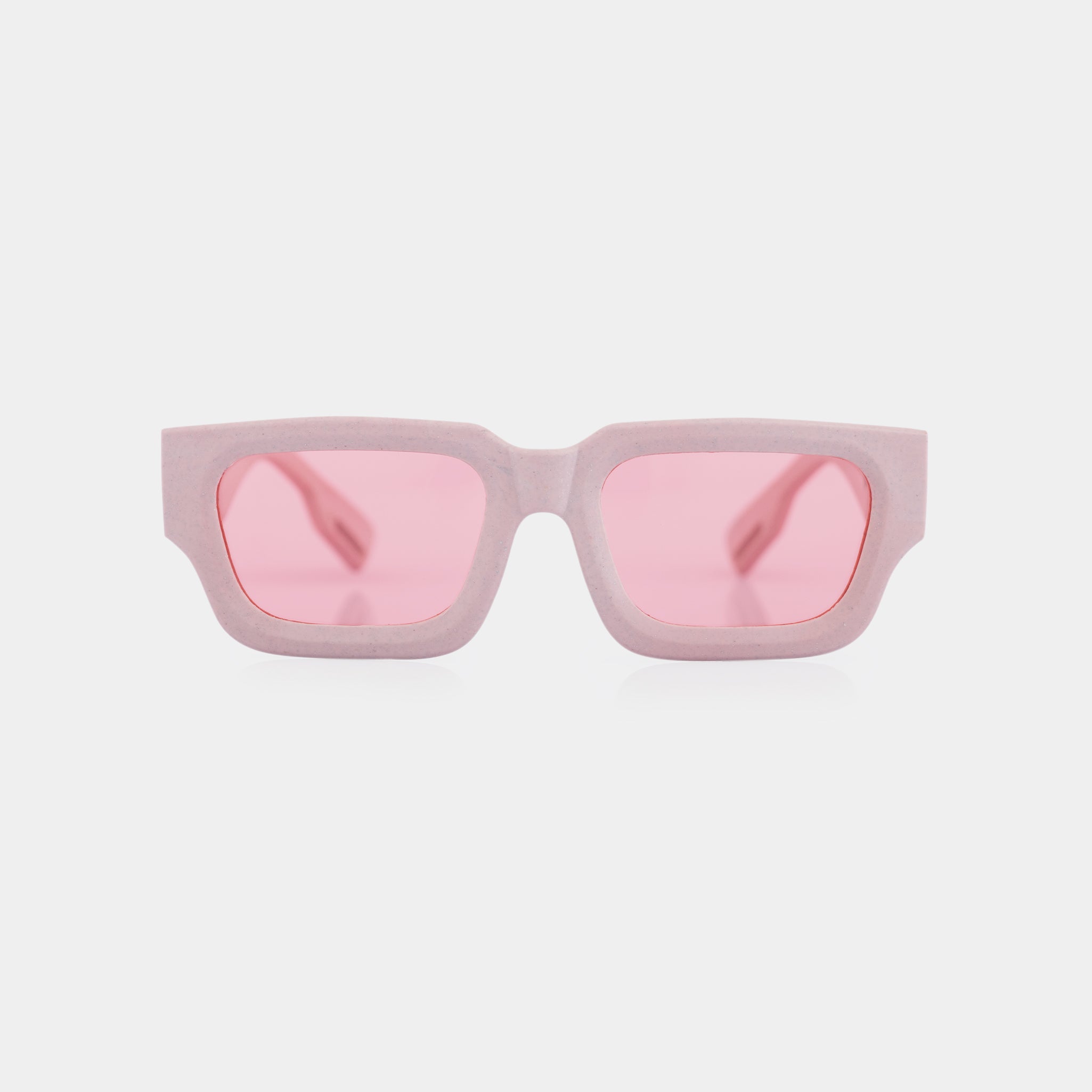 Go Milk Strawberry sunglasses – pastel pink frame made from recycled Tetra Pak.