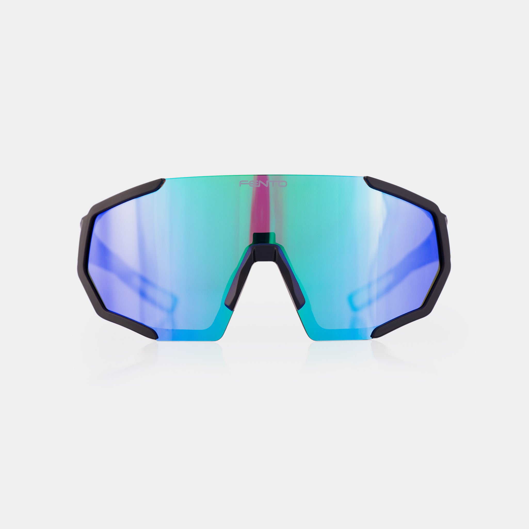 Hyper sport sunglasses – black TR90 frame with electric blue accents.