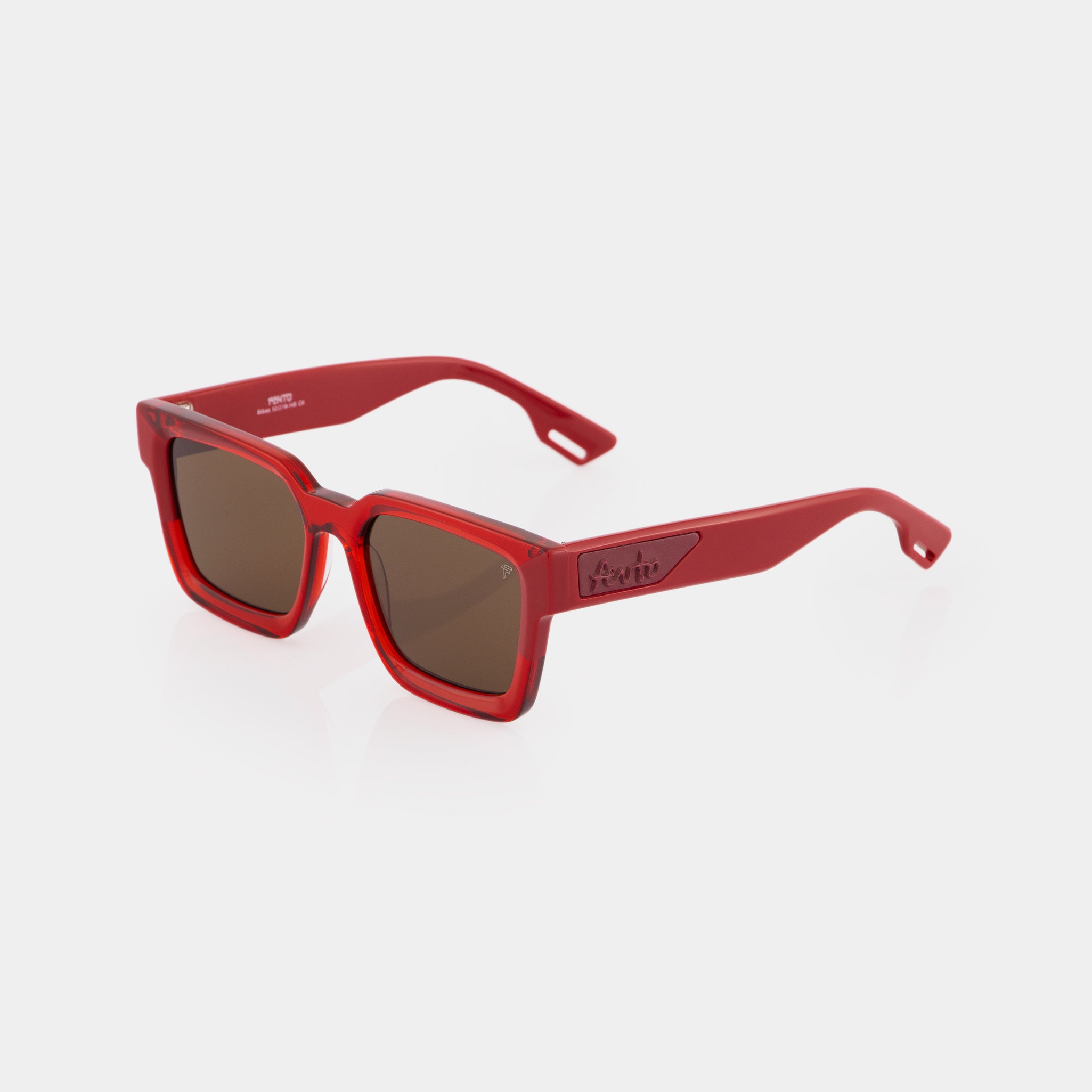 Fento’s New Bilbao in red – vibrant color and architectural lines for fashion-forward wearers.