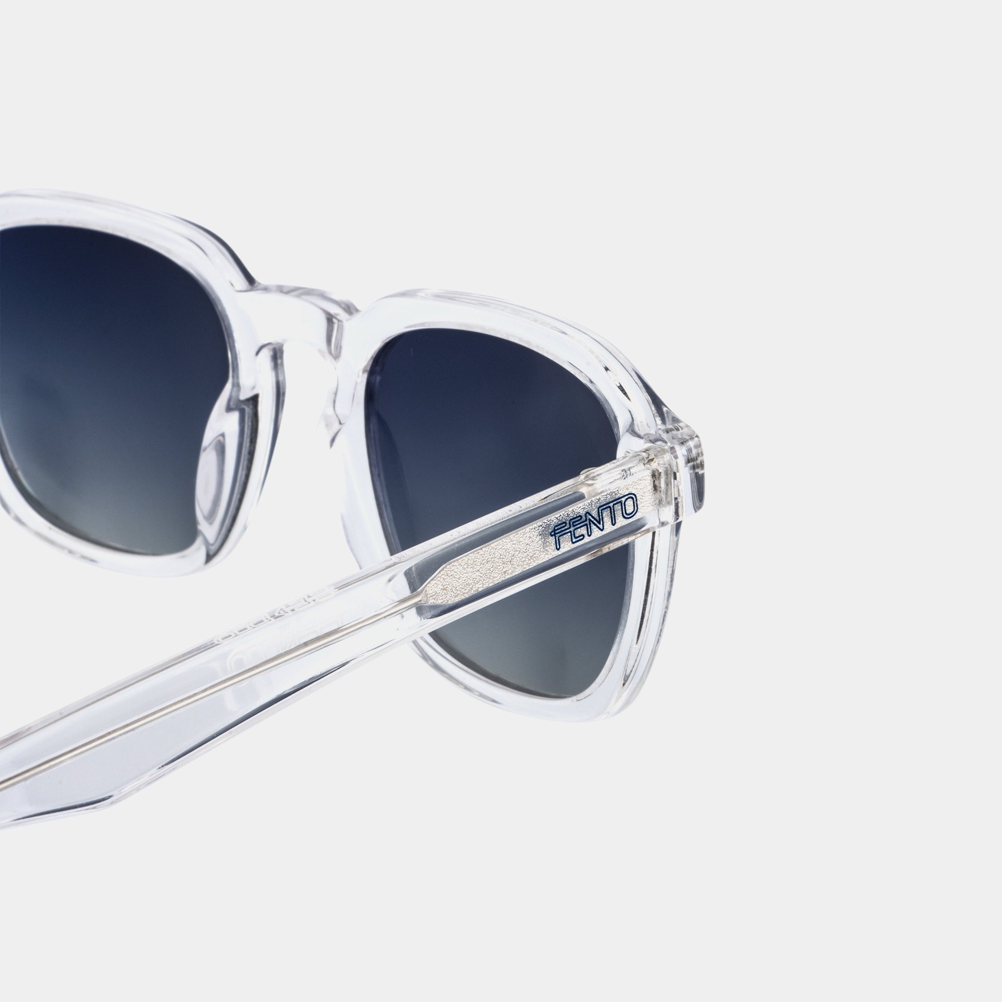  Clear confidence. The Nova Transparent Blue sunglasses by Fento deliver high-impact style through lightweight acetate construction, dynamic color, and everyday versatility.

