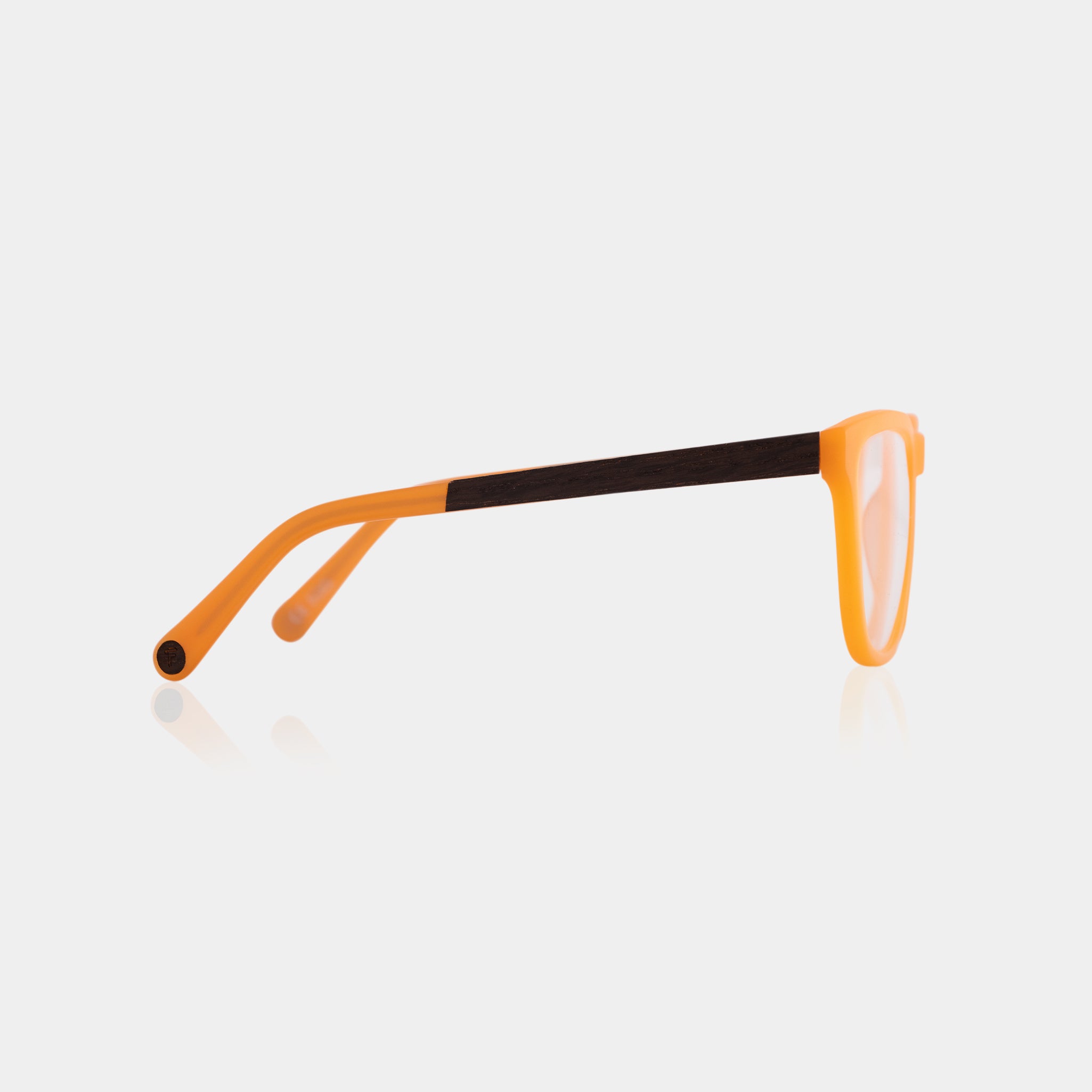 Honey yellow Shaper glasses – translucent acetate for a fresh, modern look.