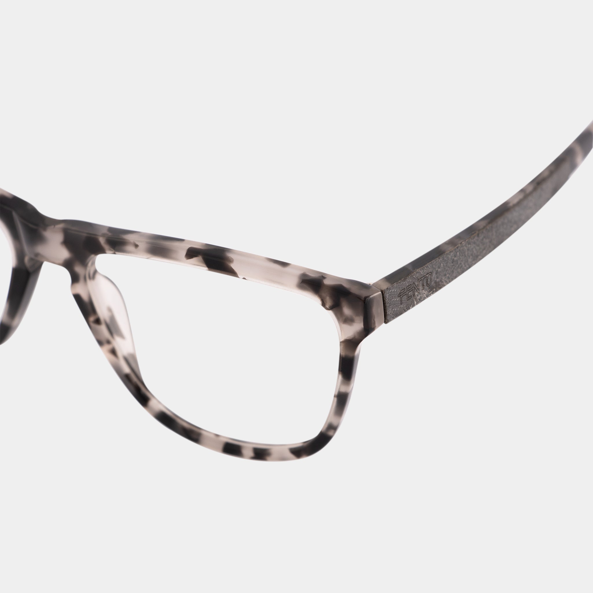 Grey tortoise acetate Shaper eyeglasses – modern sophistication in every detail.