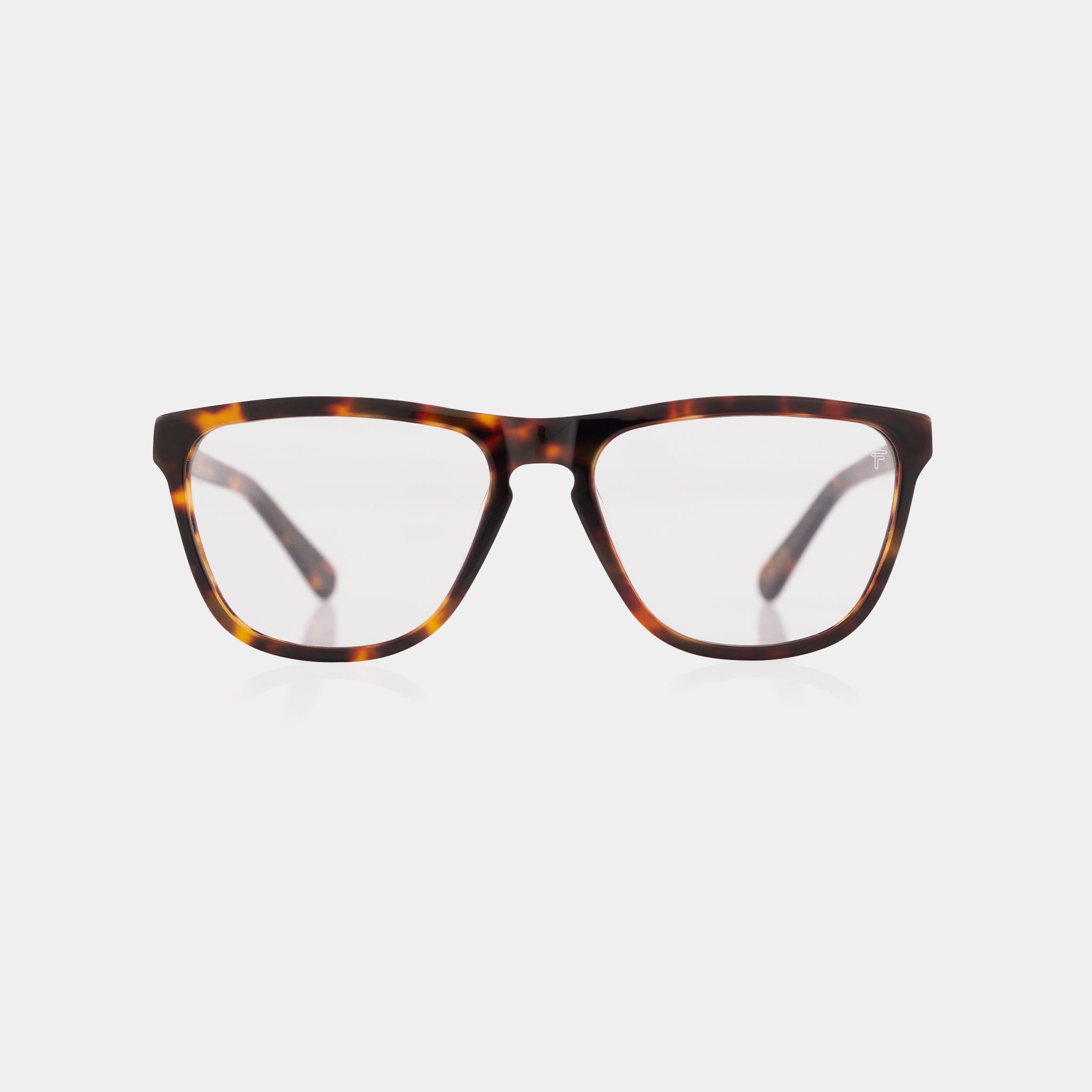 Shaper Tortoise Eyeglasses – classic tortoise acetate design for timeless style.


