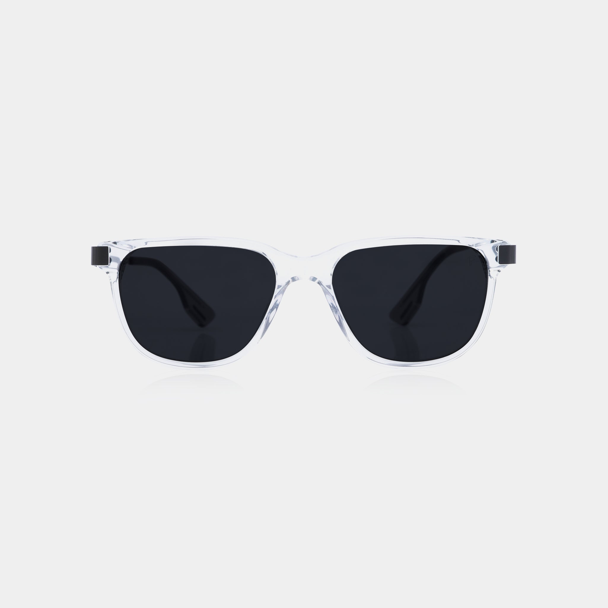 Specta Sunglasses – transparent grey acetate frame with a modern, clean design.

