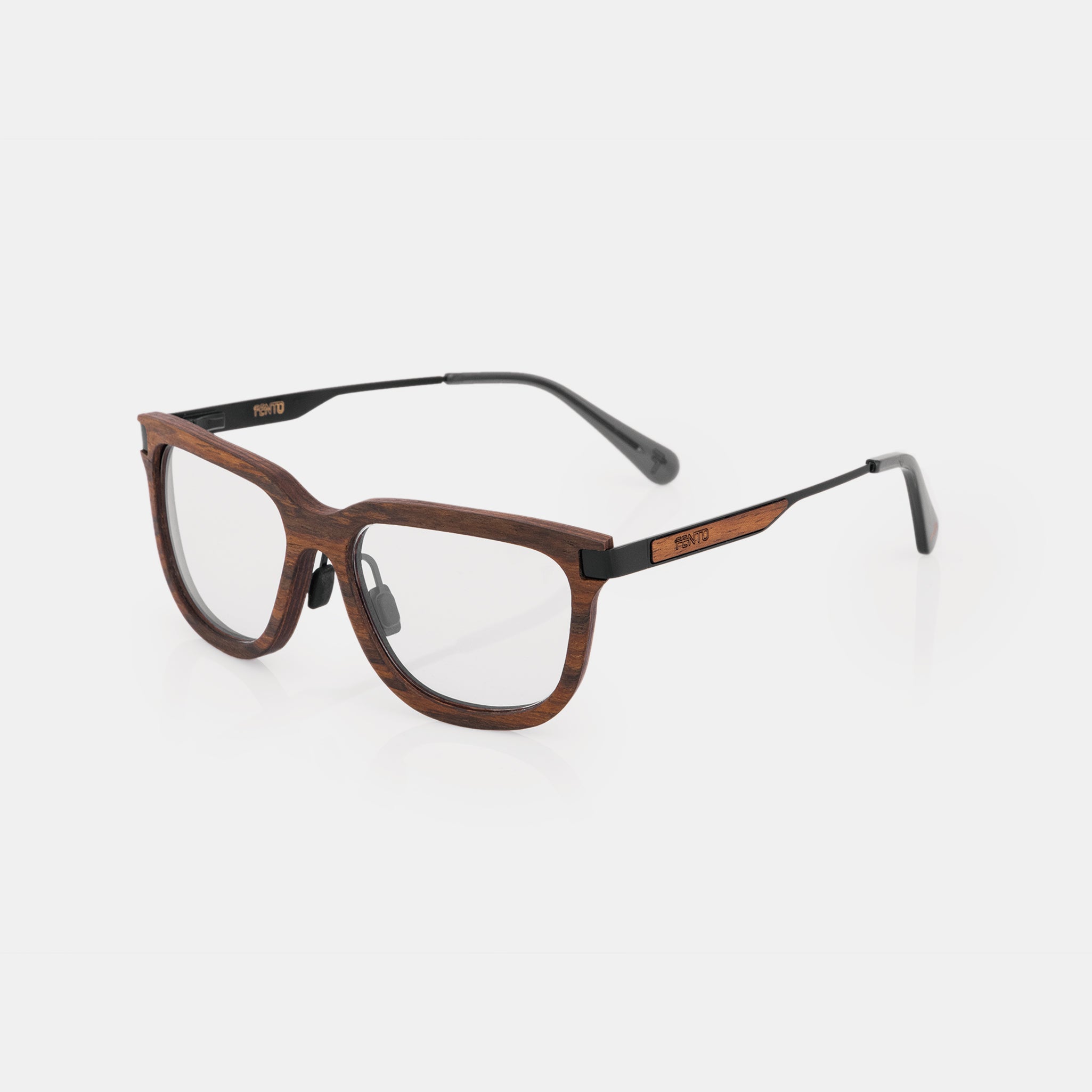 Specta Teak Black frame – natural teak wood blended with sleek black details.