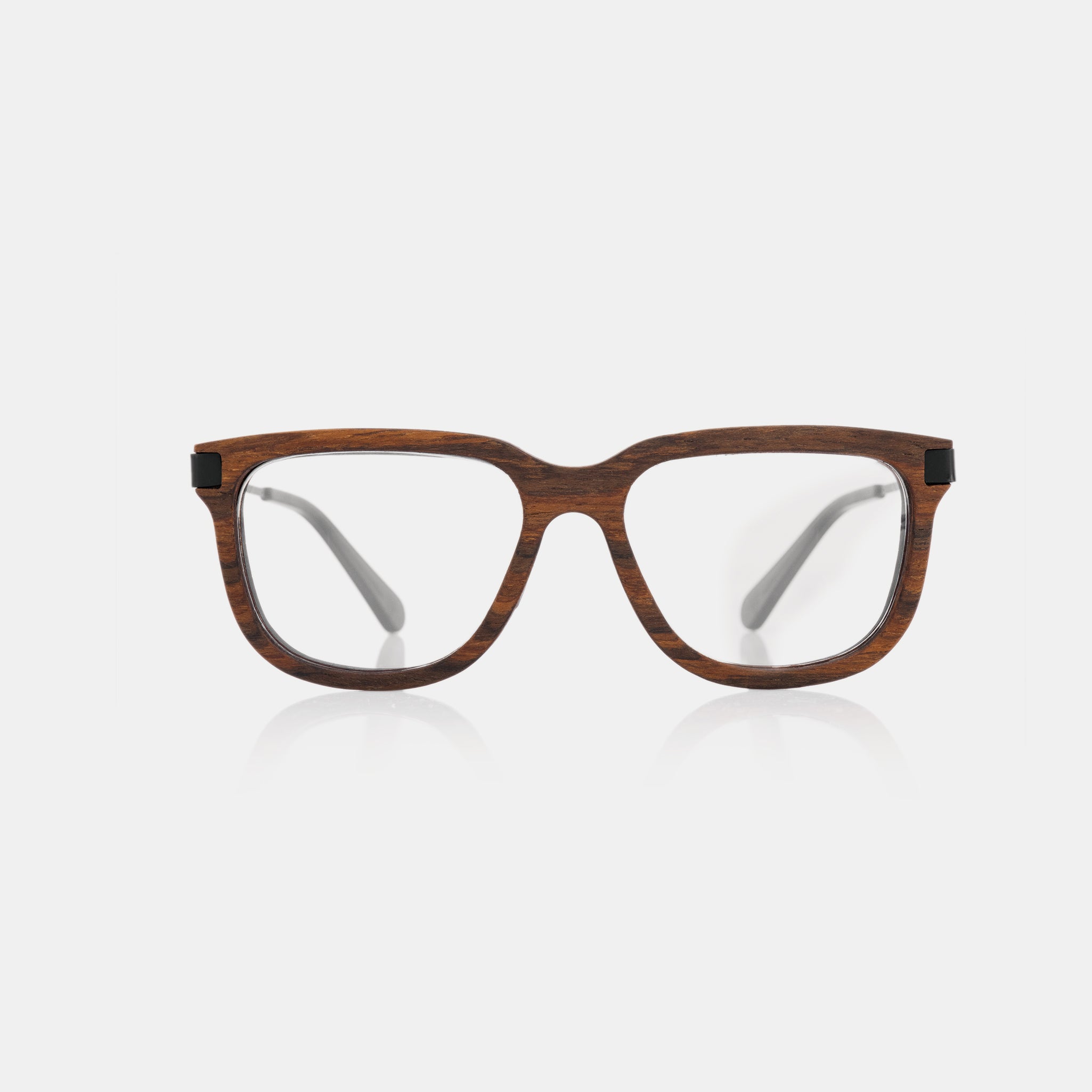 pecta Wood Eyeglasses Teak Black – sophisticated dark teak wood frame for timeless style.