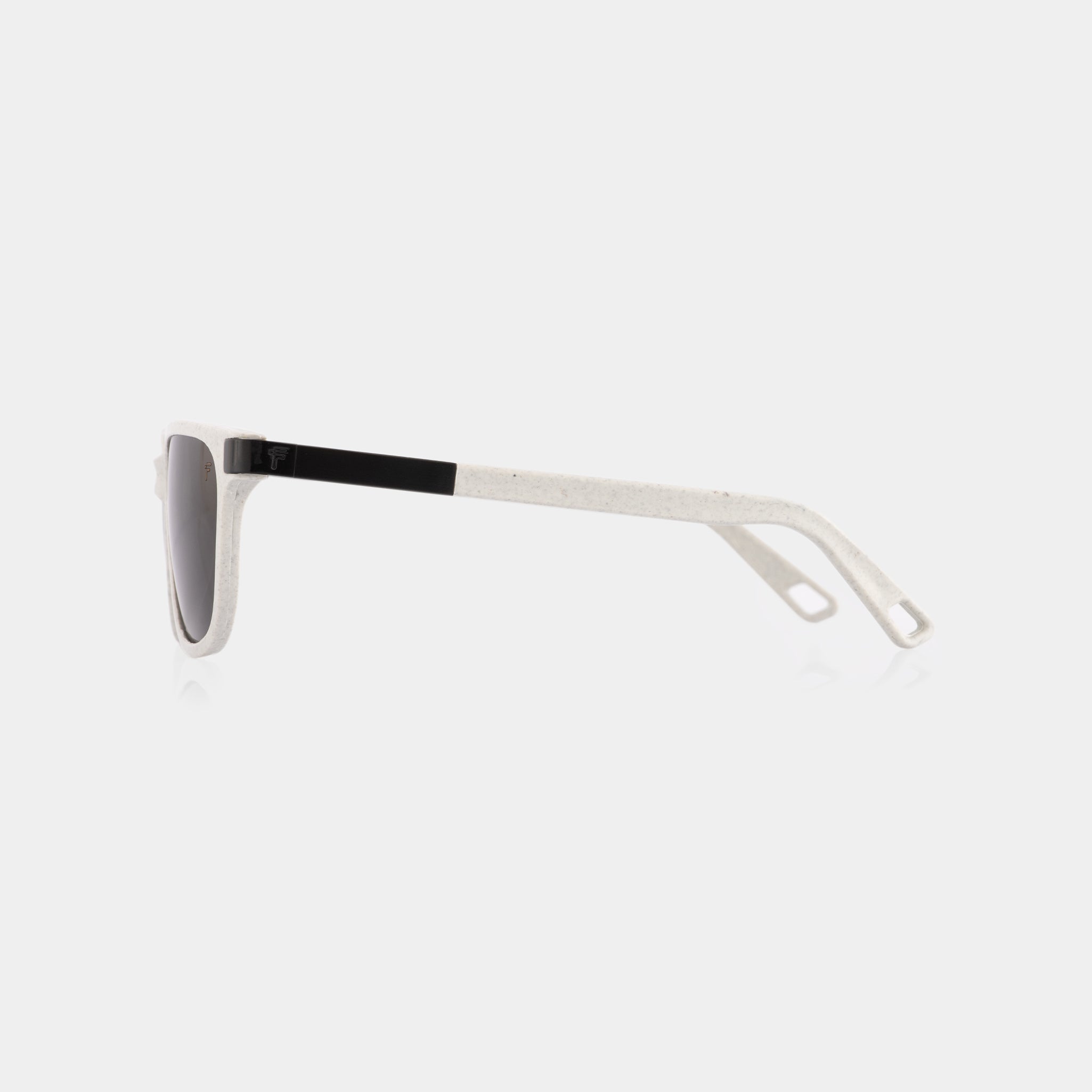 Eco-friendly Tetra Pak White sunglasses – pure white frame made from recycled content.
