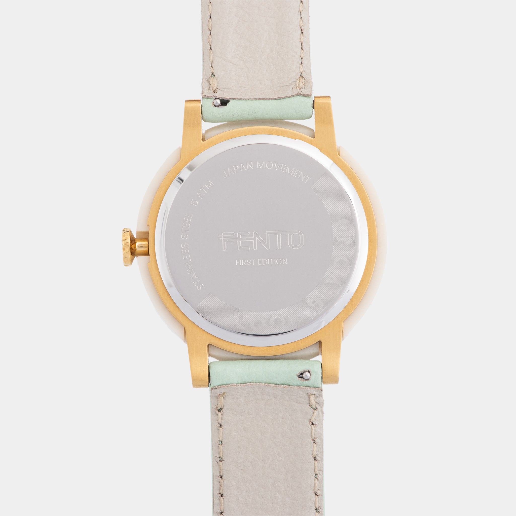 Windsor gold and mint leather watch – perfect balance of elegance and color.
